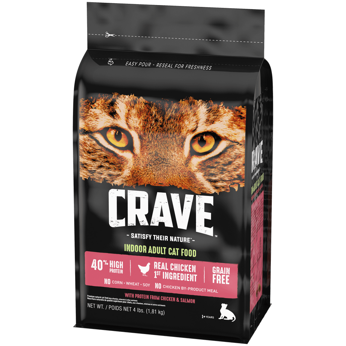 CRAVE™ Chicken & Salmon Recipe High Protein Grain-Free Indoor Dry Cat ...