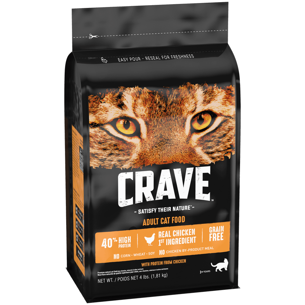 CRAVE™ Chicken Recipe High Protein Grain-Free Dry Cat Food – Crave